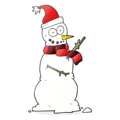 cartoon snowman