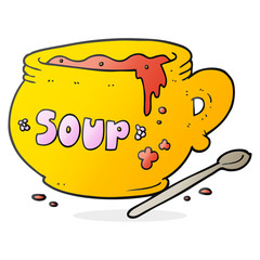 cartoon bowl of soup