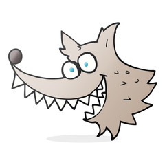 cartoon crazy wolf