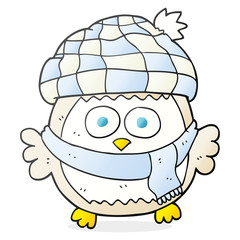 cartoon cute little owl