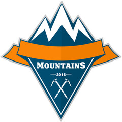 Vector Mountains Emblem logo 