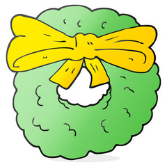 cartoon christmas wreath