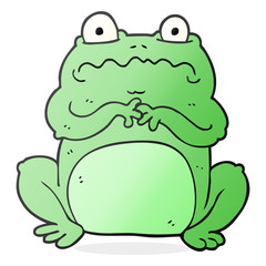 cartoon funny frog