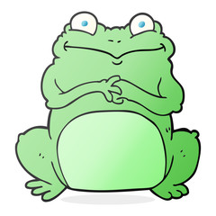 cartoon funny frog