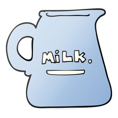cartoon milk jug