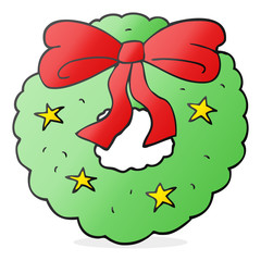 cartoon christmas wreath