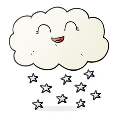 cartoon cloud snowing