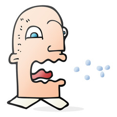 cartoon burping man