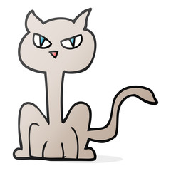 cartoon angry cat