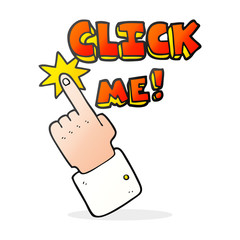 click me cartoon sign