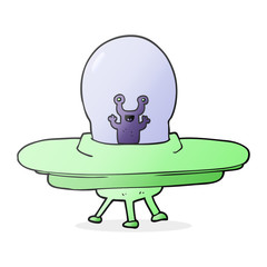 cartoon alien spaceship