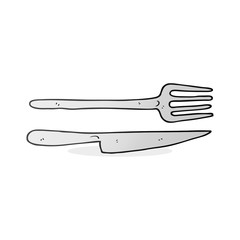 cartoon knife and fork