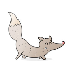 cartoon little wolf