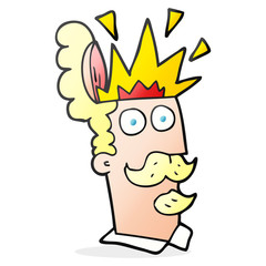 cartoon man with exploding head