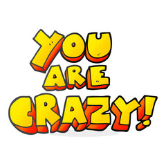 you are crazy cartoon symbol