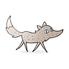 cartoon little wolf