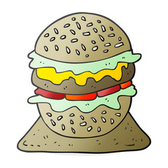 cartoon tasty burger