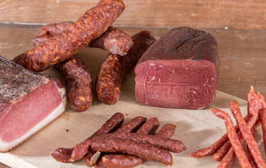 Smoked sausages and meats
