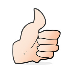cartoon thumbs up symbol