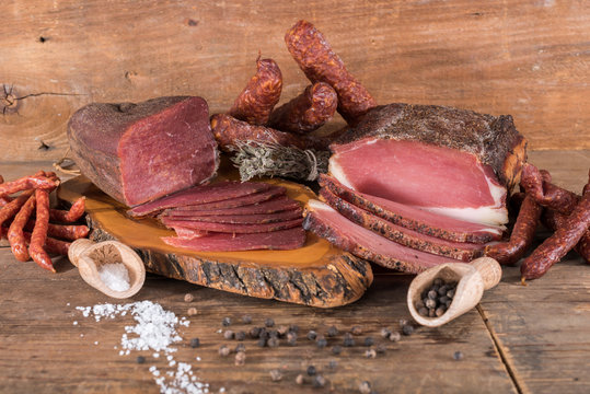 Smoked meats and sausages