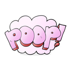 cartoon poop! text