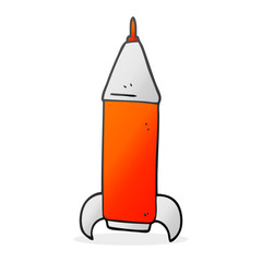 cartoon space rocket