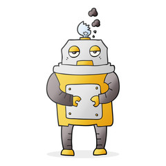cartoon broken robot