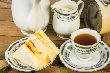 Tea composition, tea set