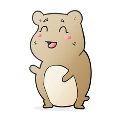 Obraz na płótnie Canvas cartoon cute hamster