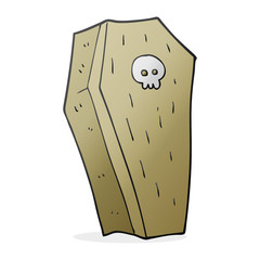 cartoon spooky coffin