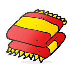 cartoon folded towel