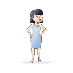 cartoon woman with hands on hips