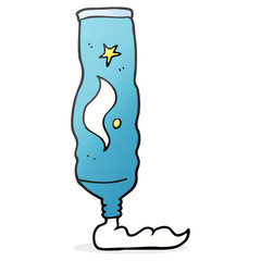 cartoon toothpaste tube