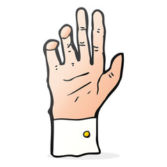 cartoon hand reaching