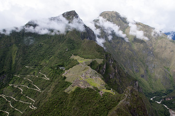 widok na Machu Picchu z Huayna Picchu