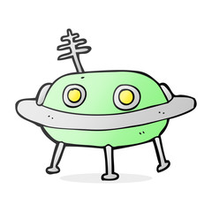 cartoon alien spaceship