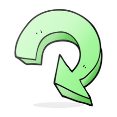 cartoon recycling arrow