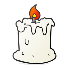 cartoon dribbling candle
