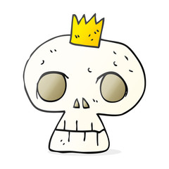cartoon skull with crown
