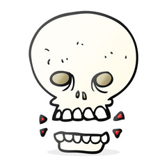 cartoon scary skull