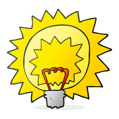 cartoon light bulb