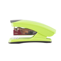 Green Stapler isolated on white