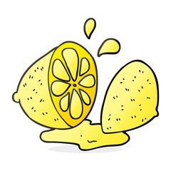 cartoon cut lemon