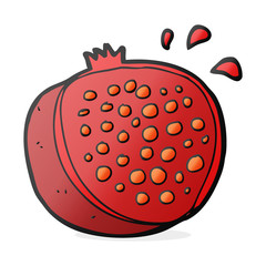 cartoon pomegranate