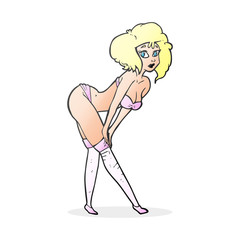 cartoon pin up girl