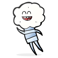 cartoon cute cloud head creature