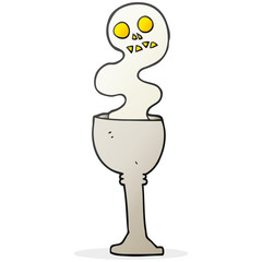 cartoon spooky halloween goblet