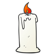 cartoon burning candle