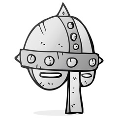 Fototapeta premium cartoon medieval helmet