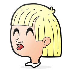 cartoon female face